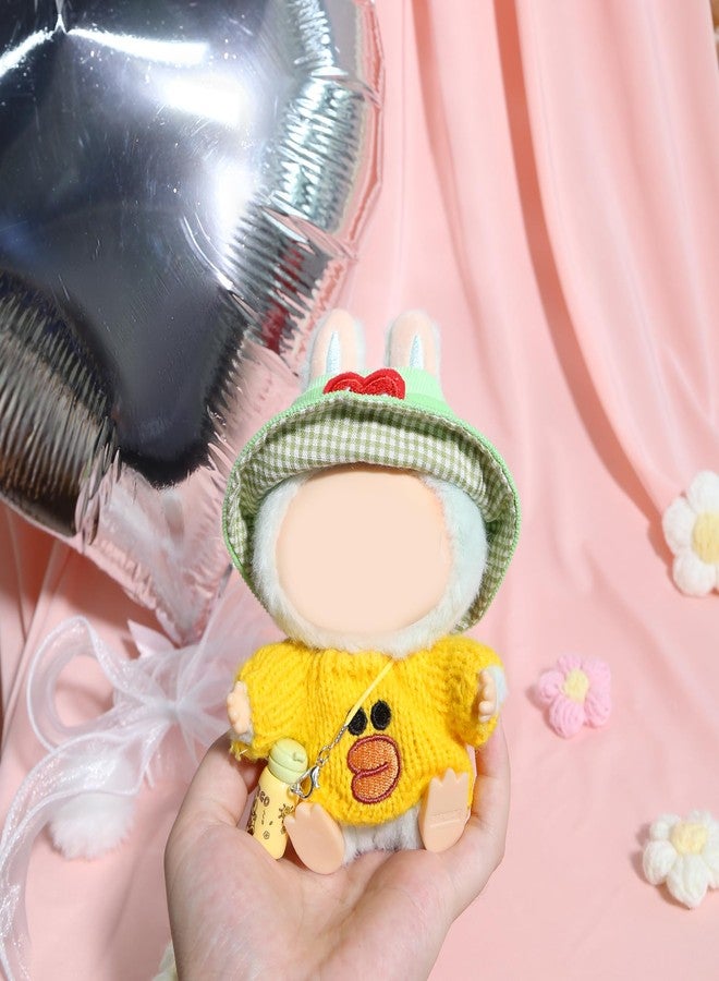 CHICHO 3-Piece Doll Clothes Designer - Kawaii Knit Sweater Set for 17cm Doll, Cute Doll Outfit with Accessories for Dress-Up or Display - Yellow (No Doll) - Image 4